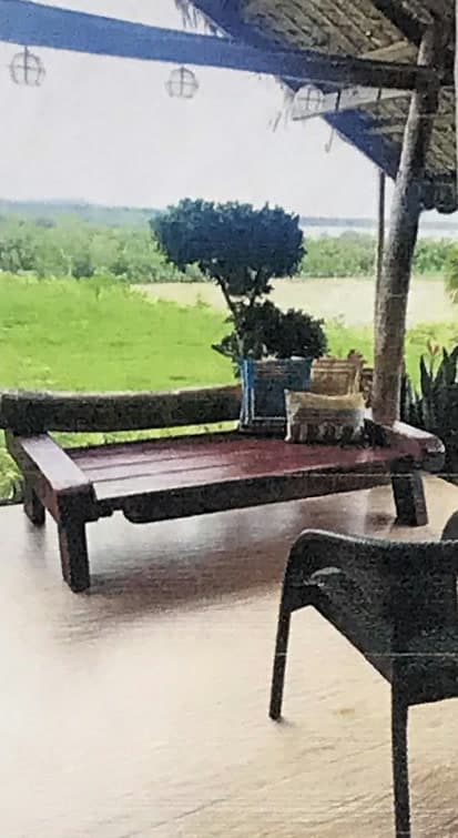 Open property grounds and tropical landscape